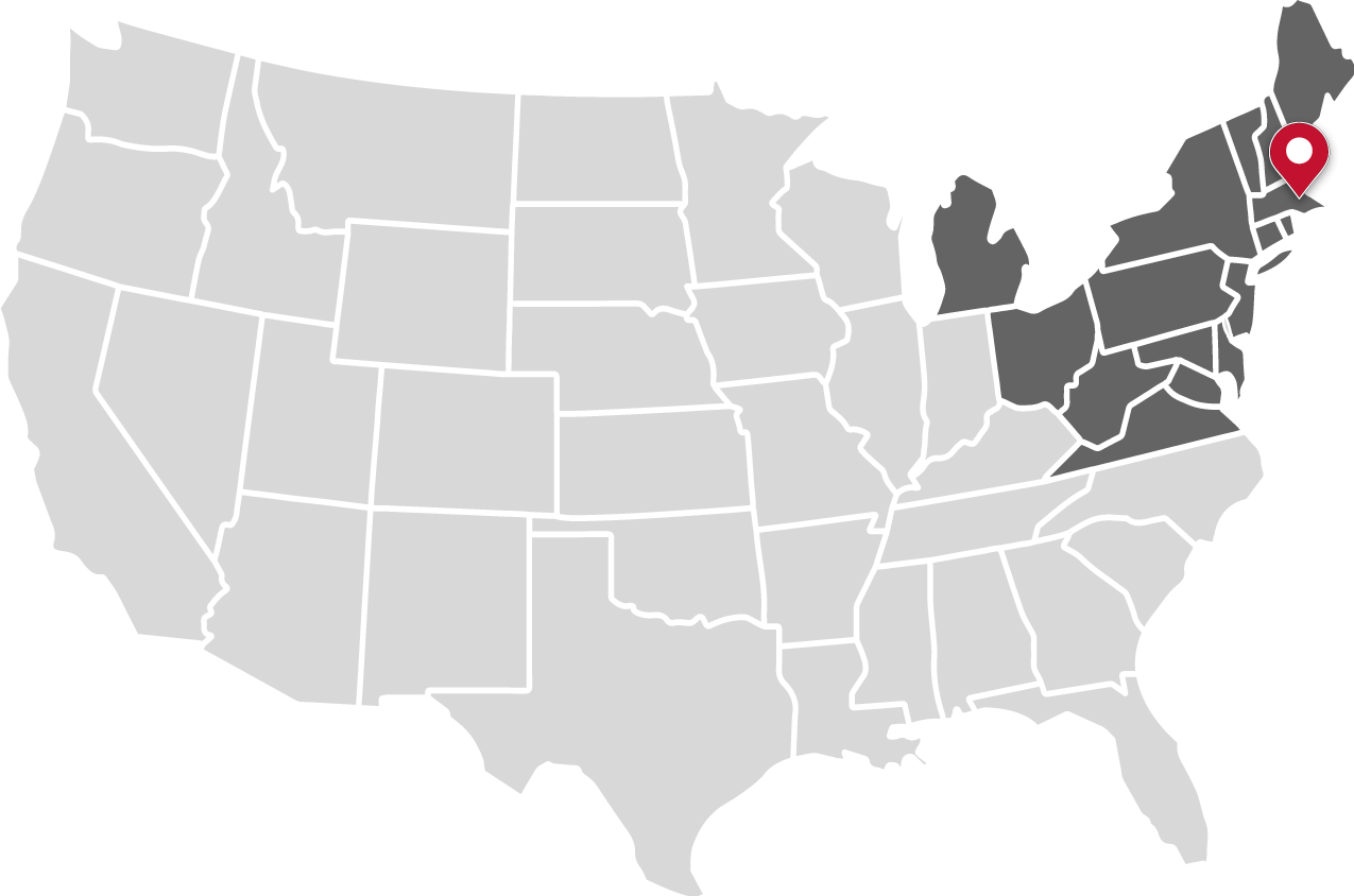 USA Map - Dartmouth, MA Location